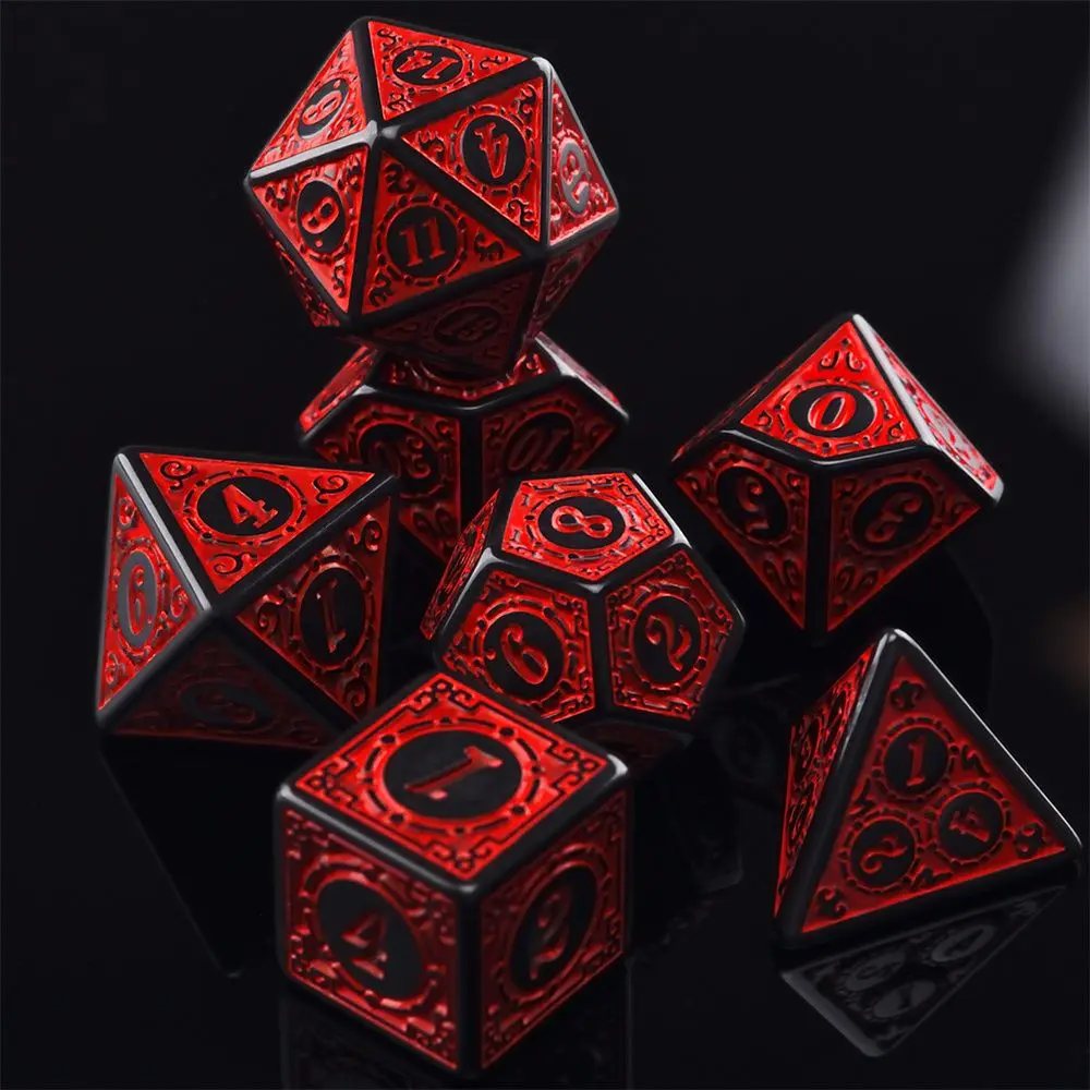 Iidescent Glitter Jogo Acessório Dice Set, TRPG, DND, D4, D6, D8, D10, 7-Die