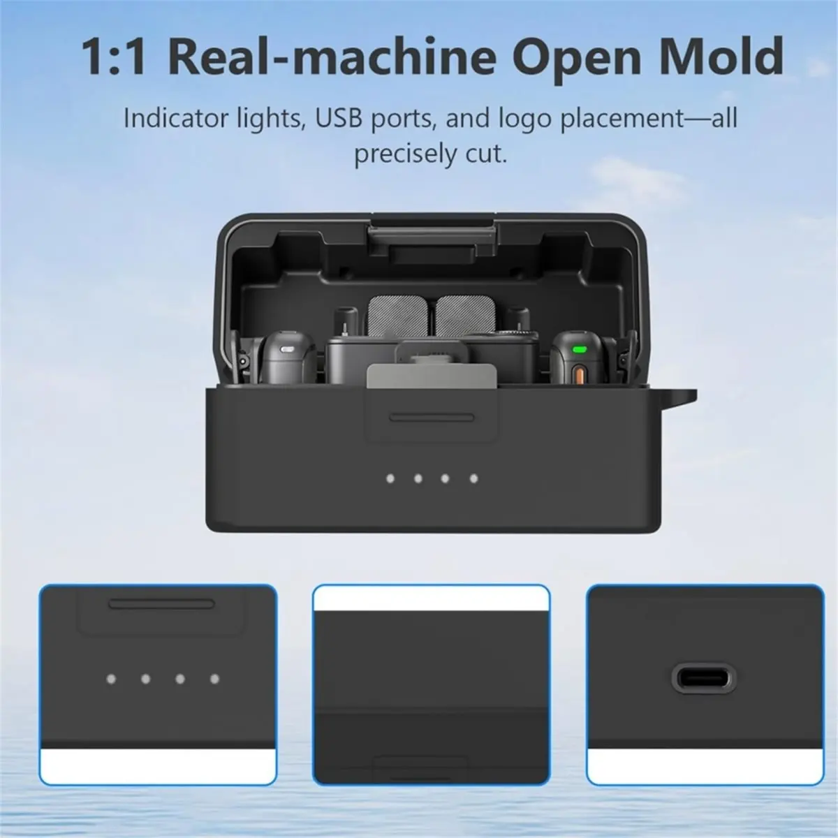 For Mic 3 Microphone Charging Case Drop-Proof Shock-Absorbing Protective Case