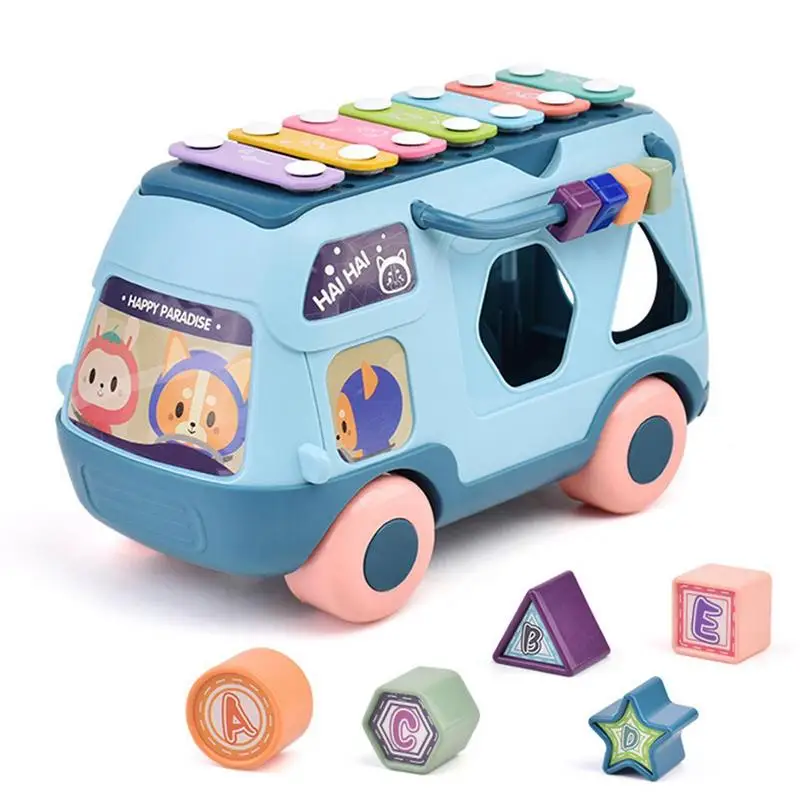 Cartoon Bus Kids Speelgoed Mini Auto Bus Speelgoed Speelwagens Educatief Speelgoed Voor Kinderen Jongens Geschenken