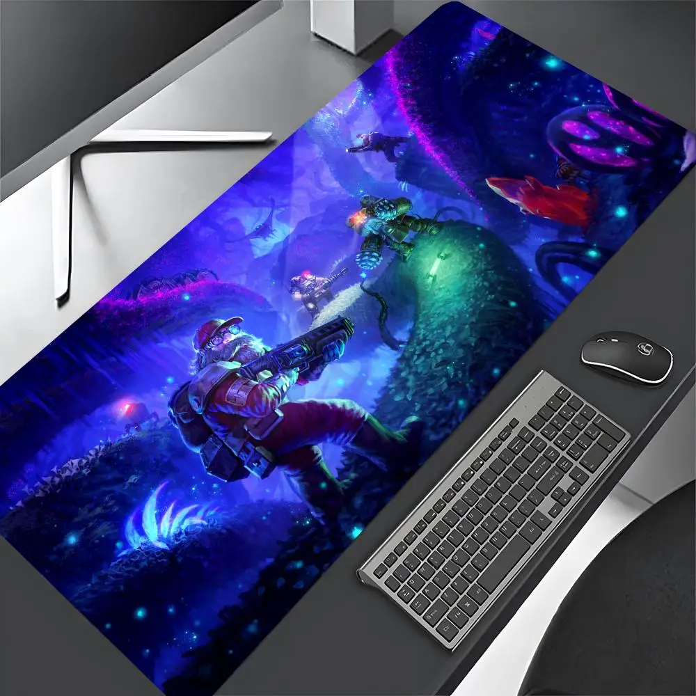 Game Deep Rock Galactic Mouse Pad Gaming Mousepad Large 900x400mm MouseMat Gamer XXL Mause g pro x ultra light 2 Carpet PC Desk