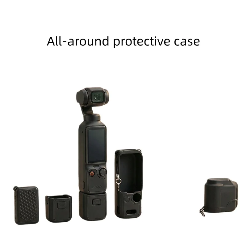 

for Pocket 4 Camera All-inclusive Protective Sleeve for DJI Pocket 4 Lens Screen Silicone Protective Case Black Gray Purple