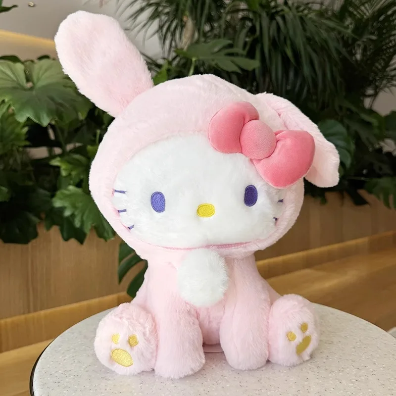 Sanrio Hello Kitty KT Cat Rabbit Stuffed Toys Cute Plush Toys Kawaii Baby Gifts Cartoon Dolls Birthday Gift For Kids Christmas