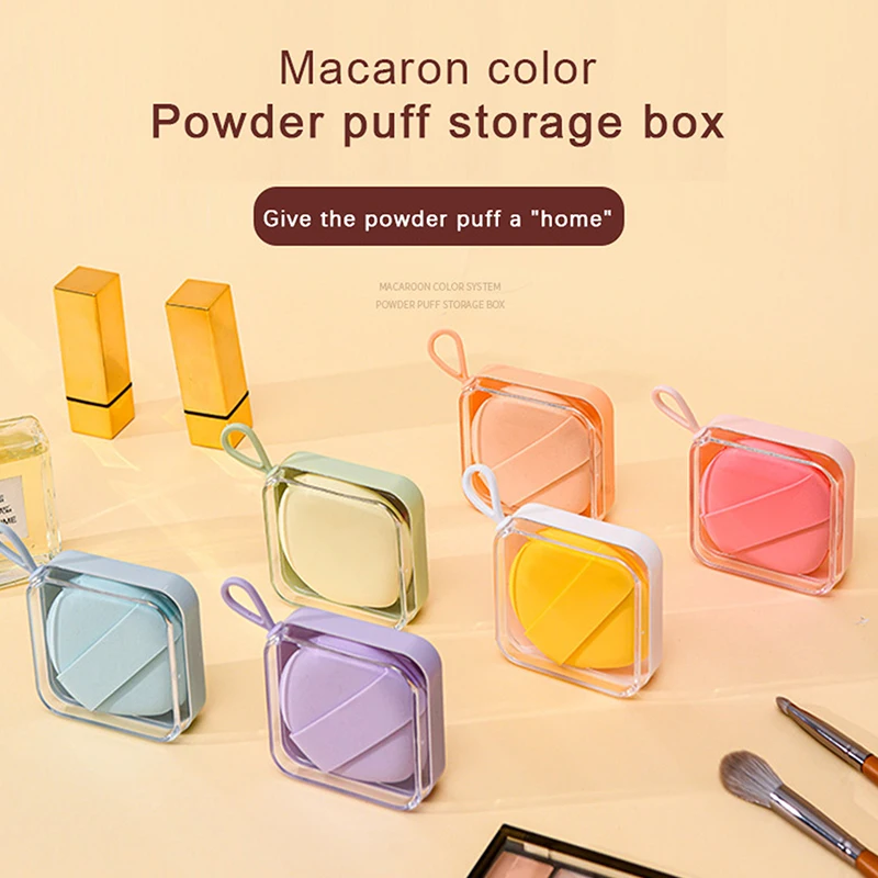 

Makeup Sponge Holder Air Cushion Container Beauty Storage Case Travel Protable Cosmetic Puff Holder Box Empty Eco-Friendly