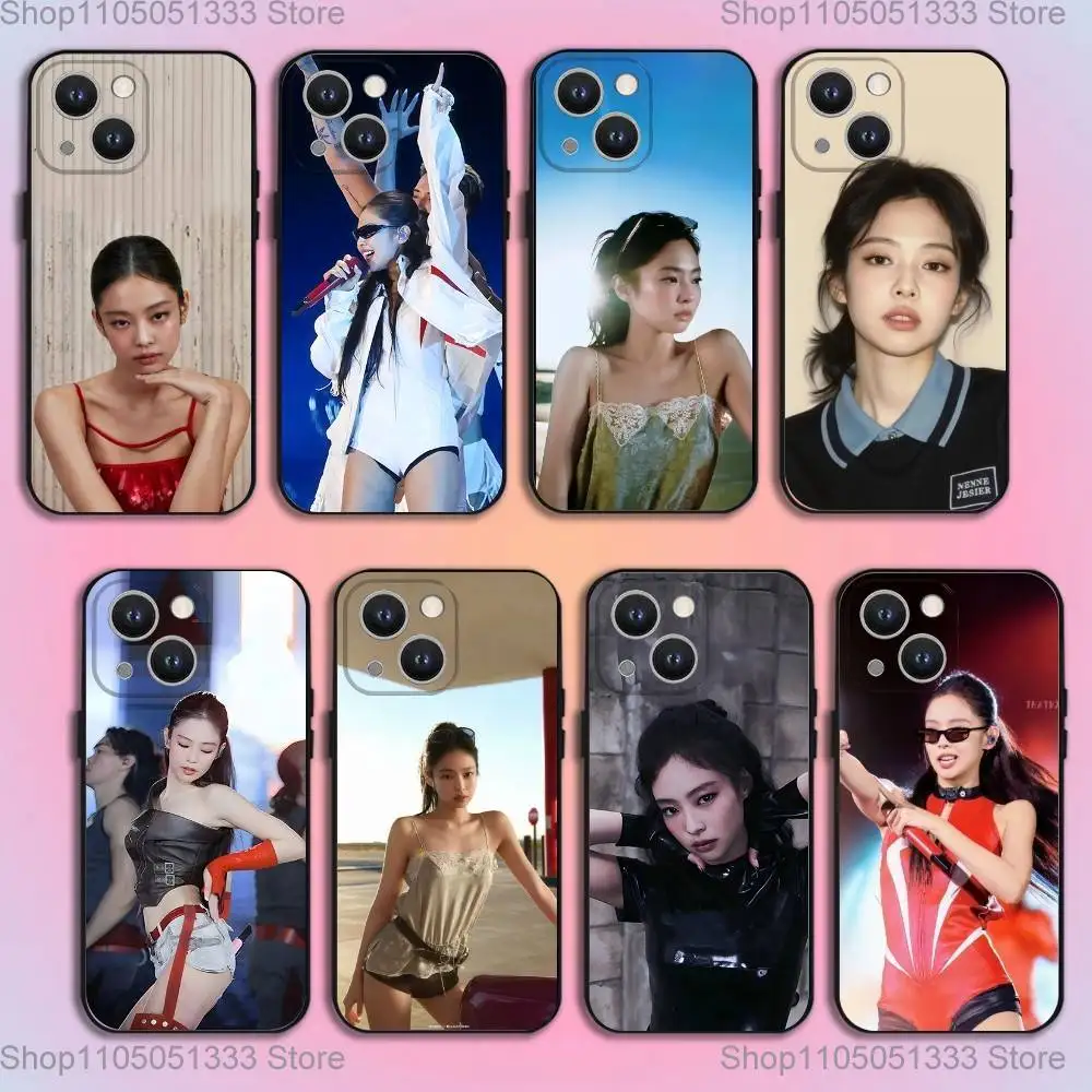 

Singer J-JennieS Phone Case For iPhone 16,15,14,13,12,11,Pro,XS,Max,XR,Plus,E,SE4,Mini Black Soft Cover