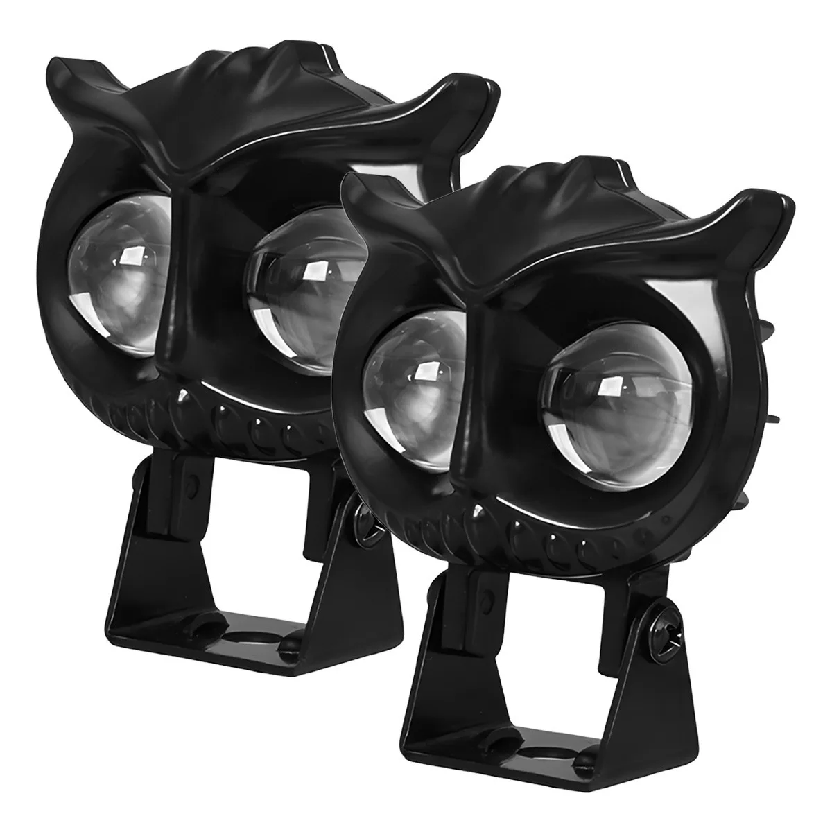 

Owl Style Dual Color LED Motorcycle Headlight Spotlight 12V 16W 3000K 6000K with Hi Lo Beam for E Bike