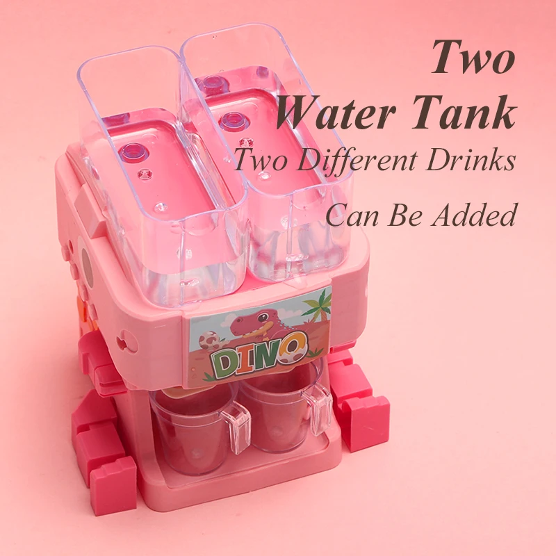 Children Dual Water Dispenser Pretend Play House Toys Mini Simulation Kitchen Set Juice Drinking Cooler Lifelike Toy for Girls