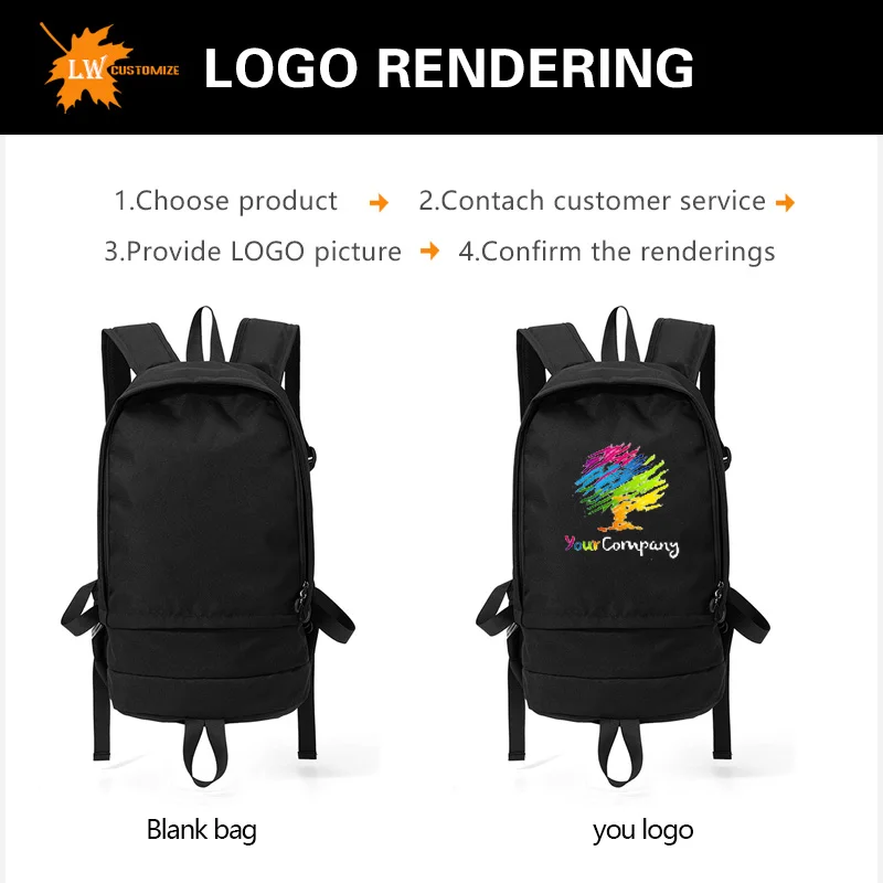 Personalized basketball backpack logo Men Football Backpack Football Storage Bags Training Sports Knapsack with Name Print
