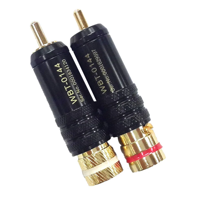 

1PC WBT-0144 Gold plated RCA plug lock Soldering Audio/Video plugs Connect