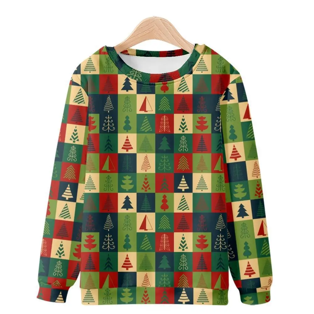 

New Christmas Elements Personalized Casual Men's and Women's Leisure Round Neck Sweater Spring and Autumn Long Sleeve