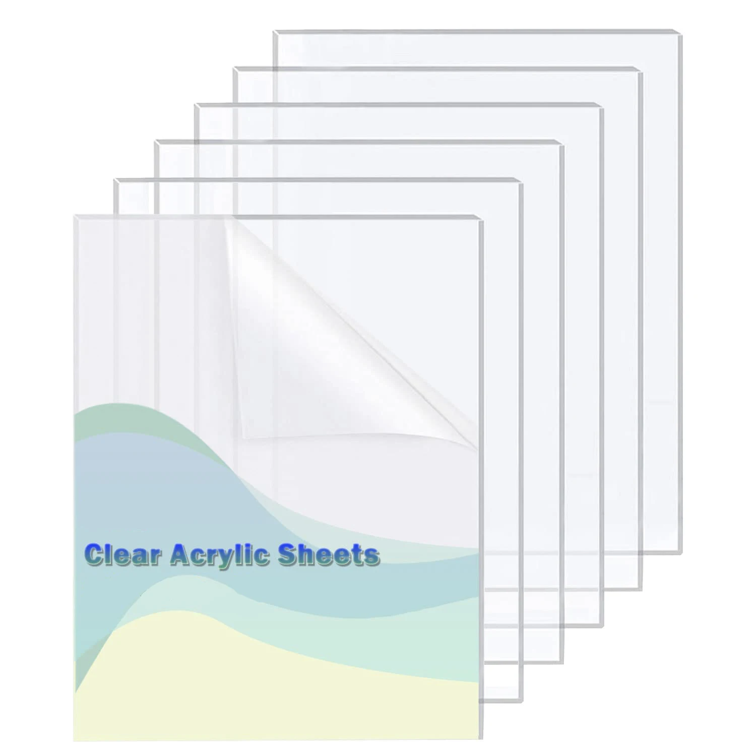Clear Acrylic Sheet 10x15cm 2mm Thick Board Rectangular Clear Acrylic Panel Cast For Diy Display Projects, DIY Craft Sign