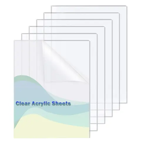 Clear Acrylic Sheet 10x15cm 2mm Thick Board Rectangular Clear Acrylic Panel Cast For Diy Display Projects, Craft, Photo Frame
