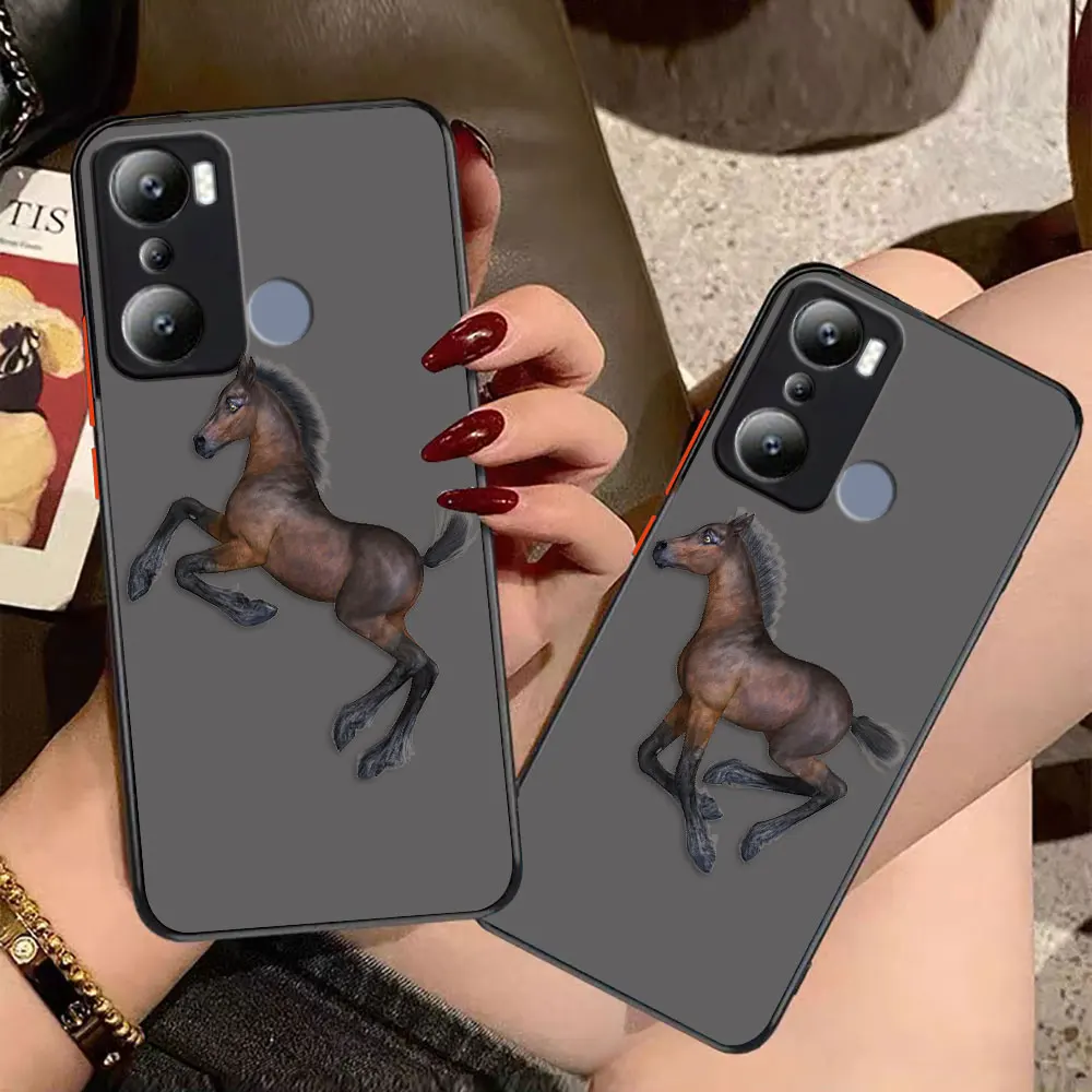 Shen Jun's Pony Horse Matte Phone Case for infinix HOT 20I 12 12I 11 11S 10 10I 10S PLAY 9 8 Pro POVA 3 CAMON 15 17P Case Funda