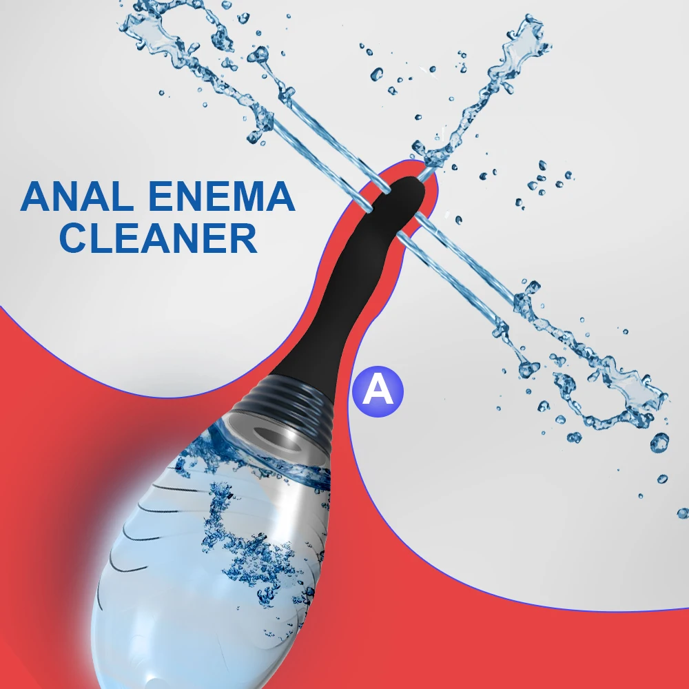 Anal Butt Cleaner Health Enema Rectal Shower Vagina Enemator Medical Rubber Health Hygiene Tool Adult Sex Toys for Men Women