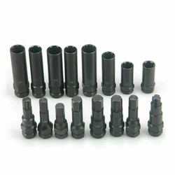 16-Pc Locking Lug Nut Master Set Wheel Lock Key Removal Tool Kit