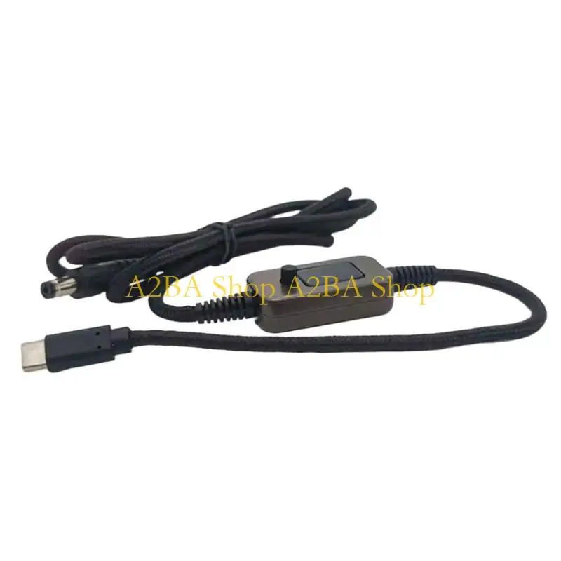 

A2BA PD100W USB C к DC5525 Шнур для быстрой зарядки 5 В, 9 В, 12 В, 15 В, 20 В, 5 А, регулируемый кабель питания с несколькими