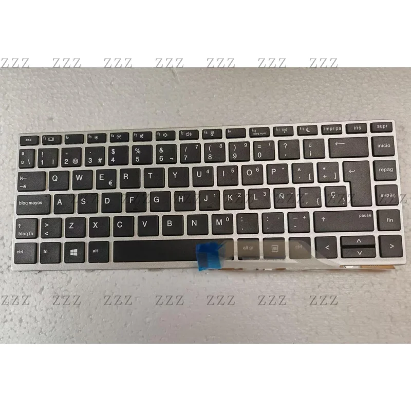 ZZ Spanish Keyboard for HP ProBook 640 g4 640 g5 640 g5 645 g5 silver non-backlit