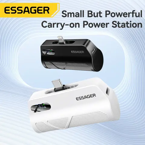 Essager Mini Capsule Powerbank 5000mAh PD 20W Snabbladdning för iPhone 17 16 15 Xiaomi Samsung Bärbart Mobilt Externt Batteri 8 best sales mini-powerbank 5000mAh - №2