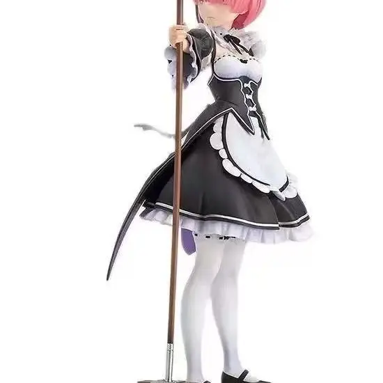 

Collection Anime Figures Short Red Hair Girl Doll PVC Model Maid Costume Action Figures Toys for Kids Gift Christmas Decoration