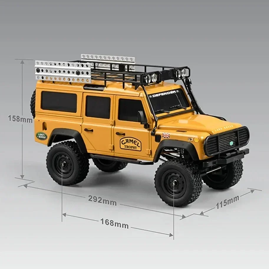 MN Model 1:18 Creeper MN111RC Assembly Kit, professional off-road vehicle 4WD, LED lights, metal housing, toy car RC