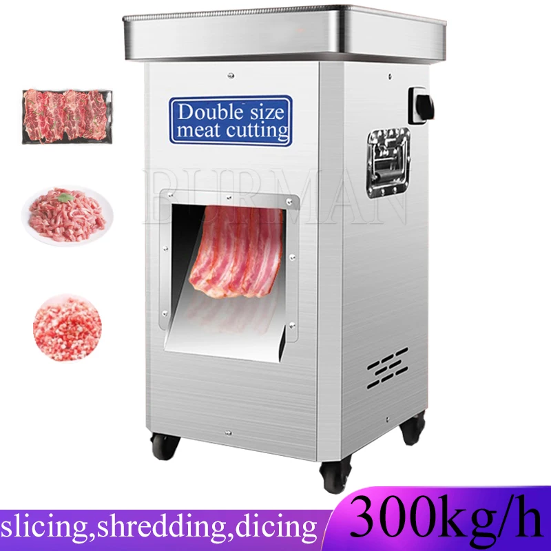 

Wholesale Food Processing Equipment Commercial Meat Slicing Machine Vertical Type Slicer Electric Meat Cutting 2200W Large Power