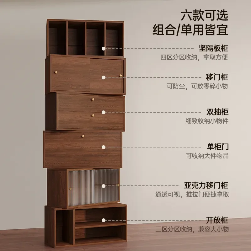 for TV Cabinet Combination Living Room 2025 New Modular Storage Locker Integrated Wall Free Combination Cabinet