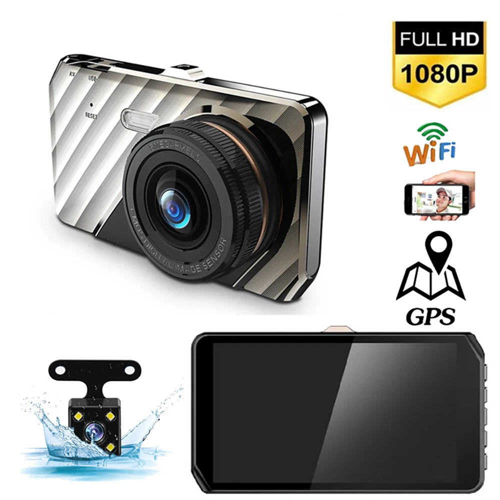 Car DVR WiFi Dash Cam Full HD 1080P Rear View Car Camera Video Recorder Auto Dashcam Black Box GPS Car Accessories Night Vision