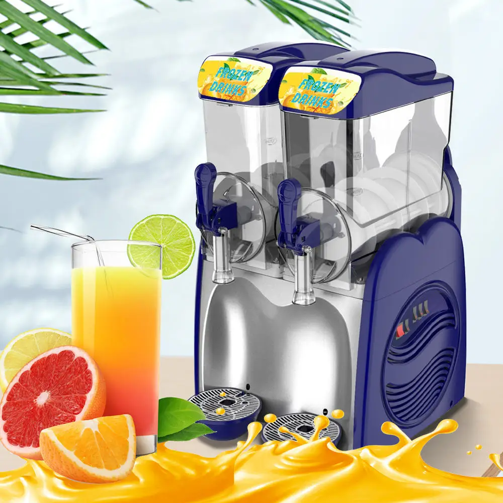 

New 2*12L Commercial Industrial Slush Machine For Frozen Drink Production