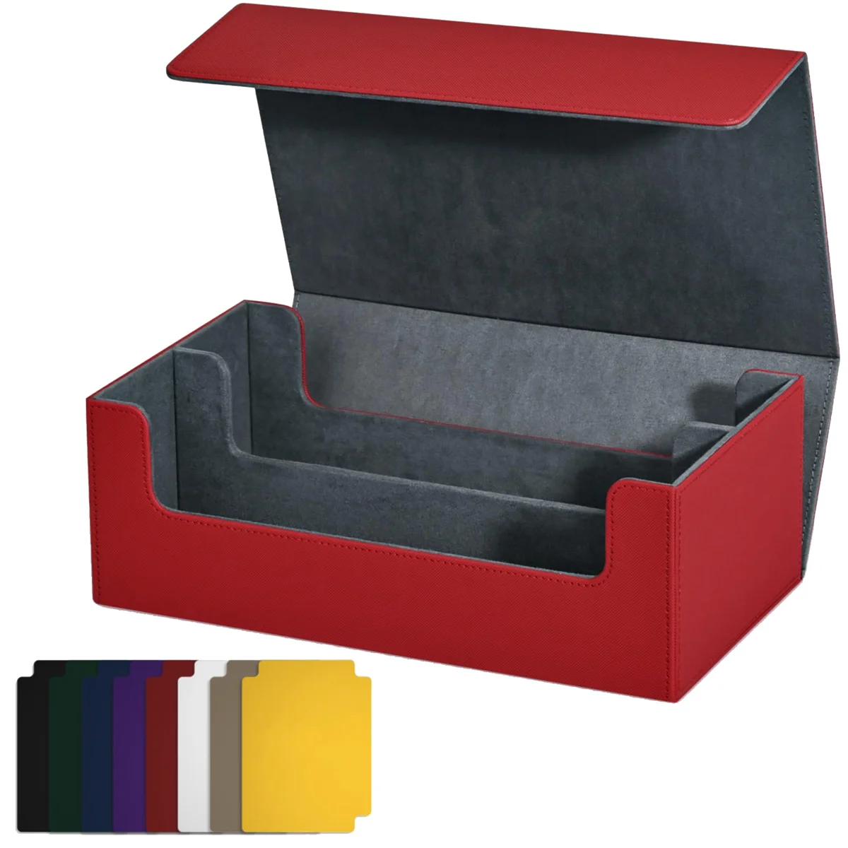 AT42 Card Storage Box for Trading Cards,Card Deck Case, Magnetic Closure Card Holder for Magnetic Game Cards Red