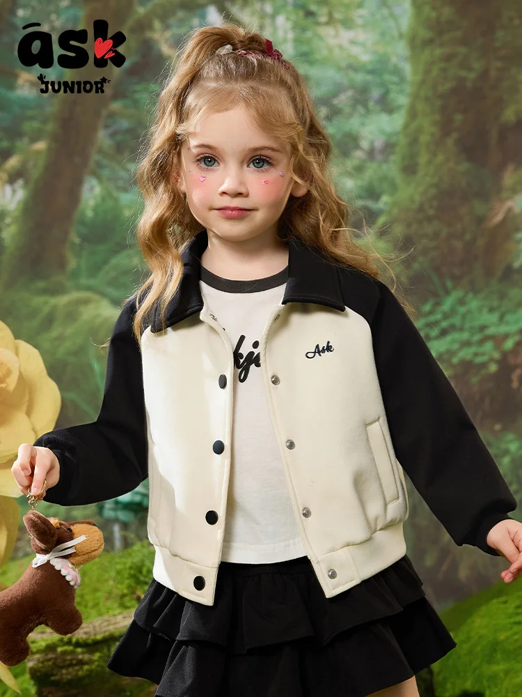 سترة ربيعية للأطفال الرضع بألوان متباينة وأكتاف مكشوفة وأكمام طويلة ملابس أطفال محبوكة بطية صدر السترة للفتيات #4