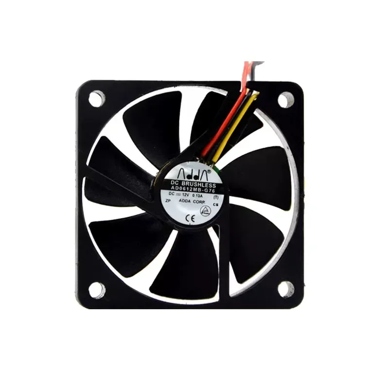 for ADDA AD0612MB-G76 12V 0.13A 60mm 3-Wire CPU Chassis Cooling Fan