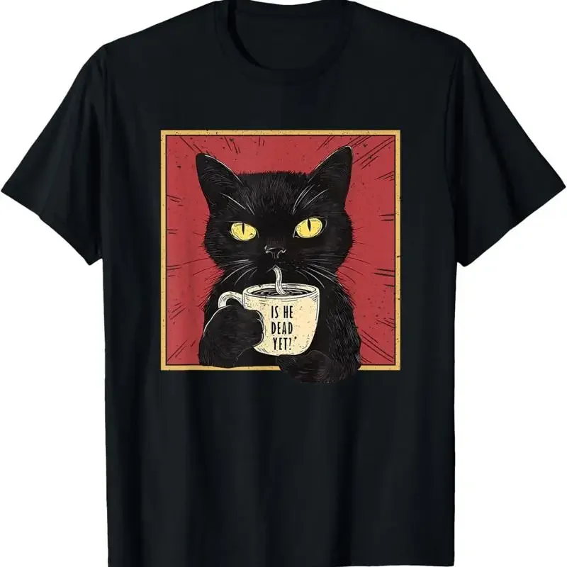 Is He Vintage Dead Yet Funny Cat T Shirt