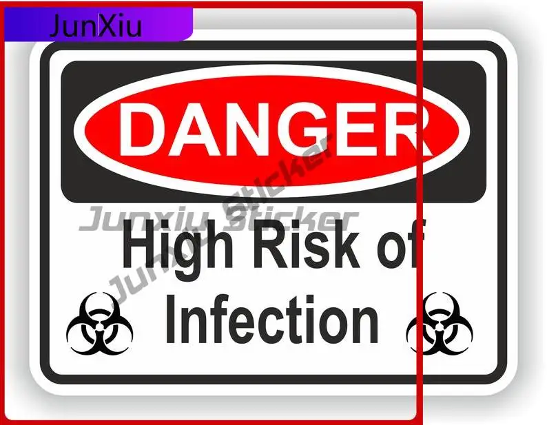 

High Risk of Infection Danger Creative Car Durable Vinyl Auto Accessories Vinyl Decal For Car Truck SUV Window Bumper Laptop