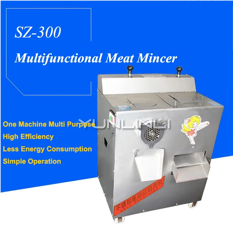 ステンレス鋼電気肉ミンサー,業務用肉スライサー,デュアルユース