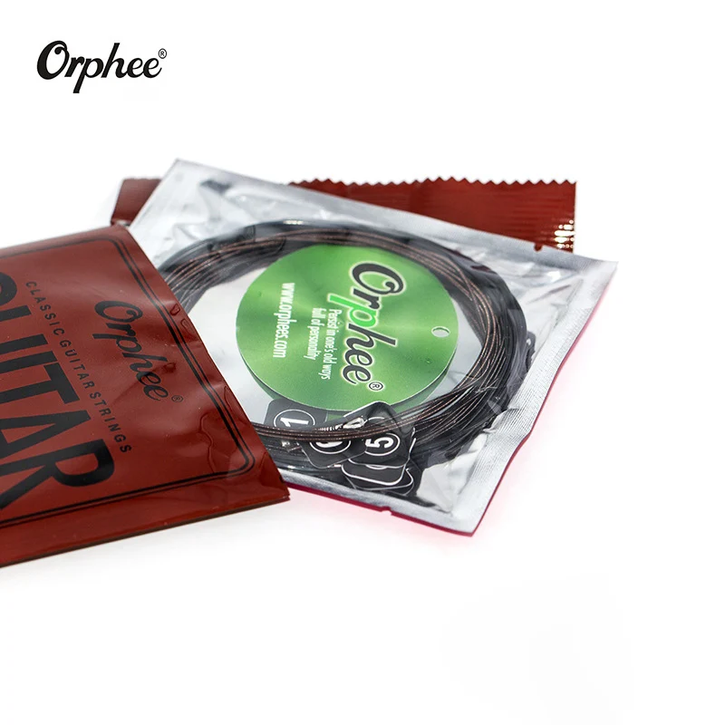 Orphee 6pcs/set NX35-C Full Set Black Nylon Classical Guitar Strings Hard Tension 0.028 - 0.045 inch