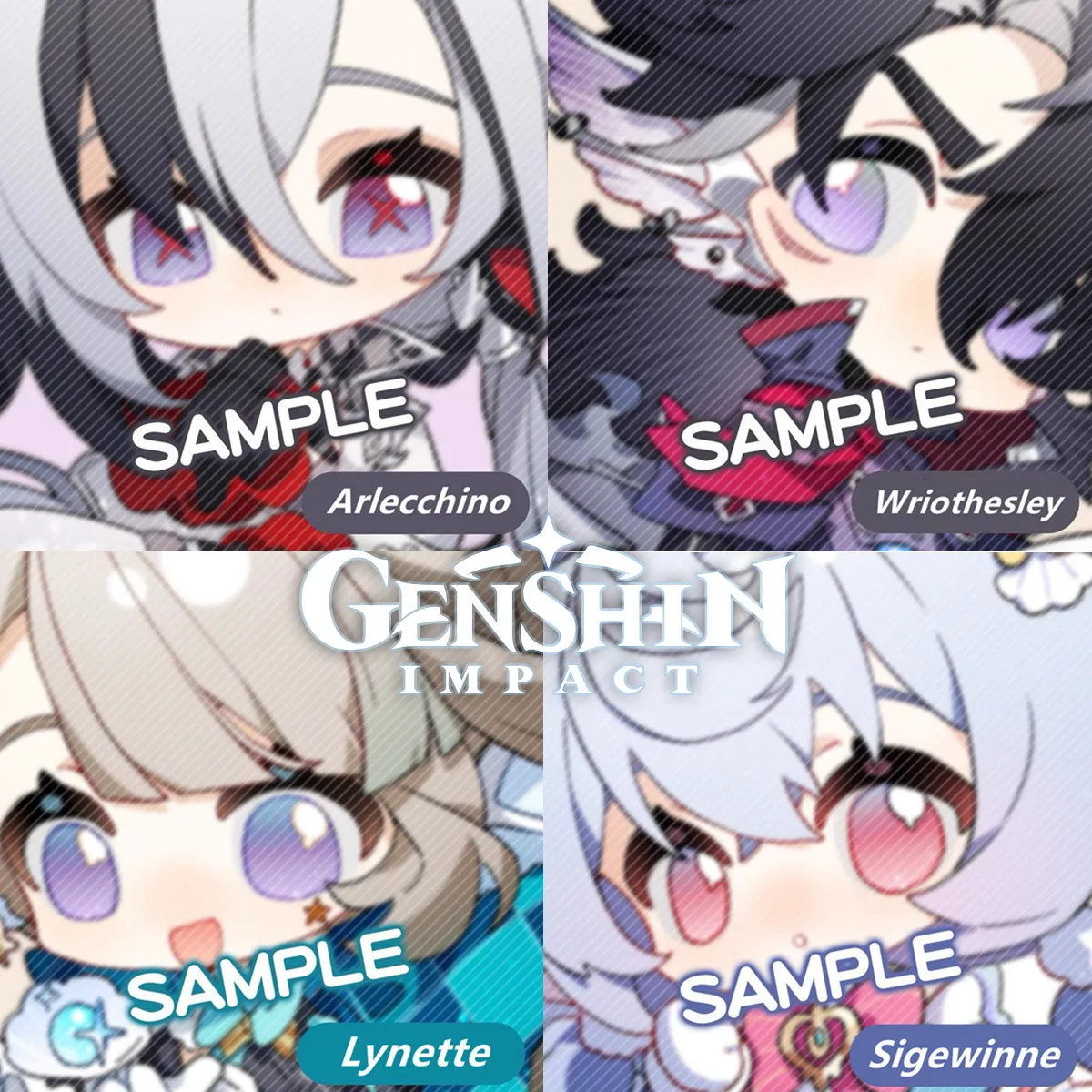 New Game Genshin Impact Arlecchino Wriothesley Kaveh Keychain Cute Anime Cartoon Pendent Keyring Backpack Jewelry Badge Gift