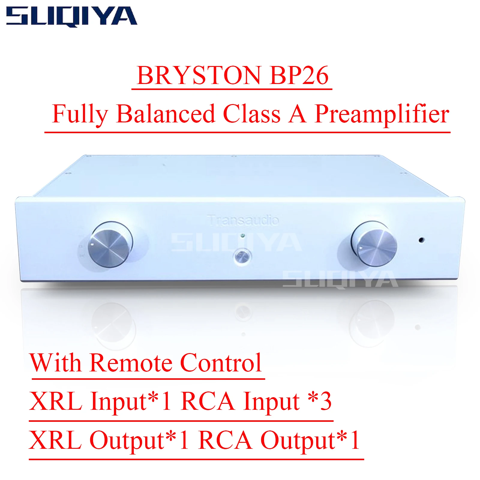 

SUQIYA-BRYSTON BP26 Fully Balanced Class A Preamplifier 3 Inputs Hifi Audio Preamp With Remote Control