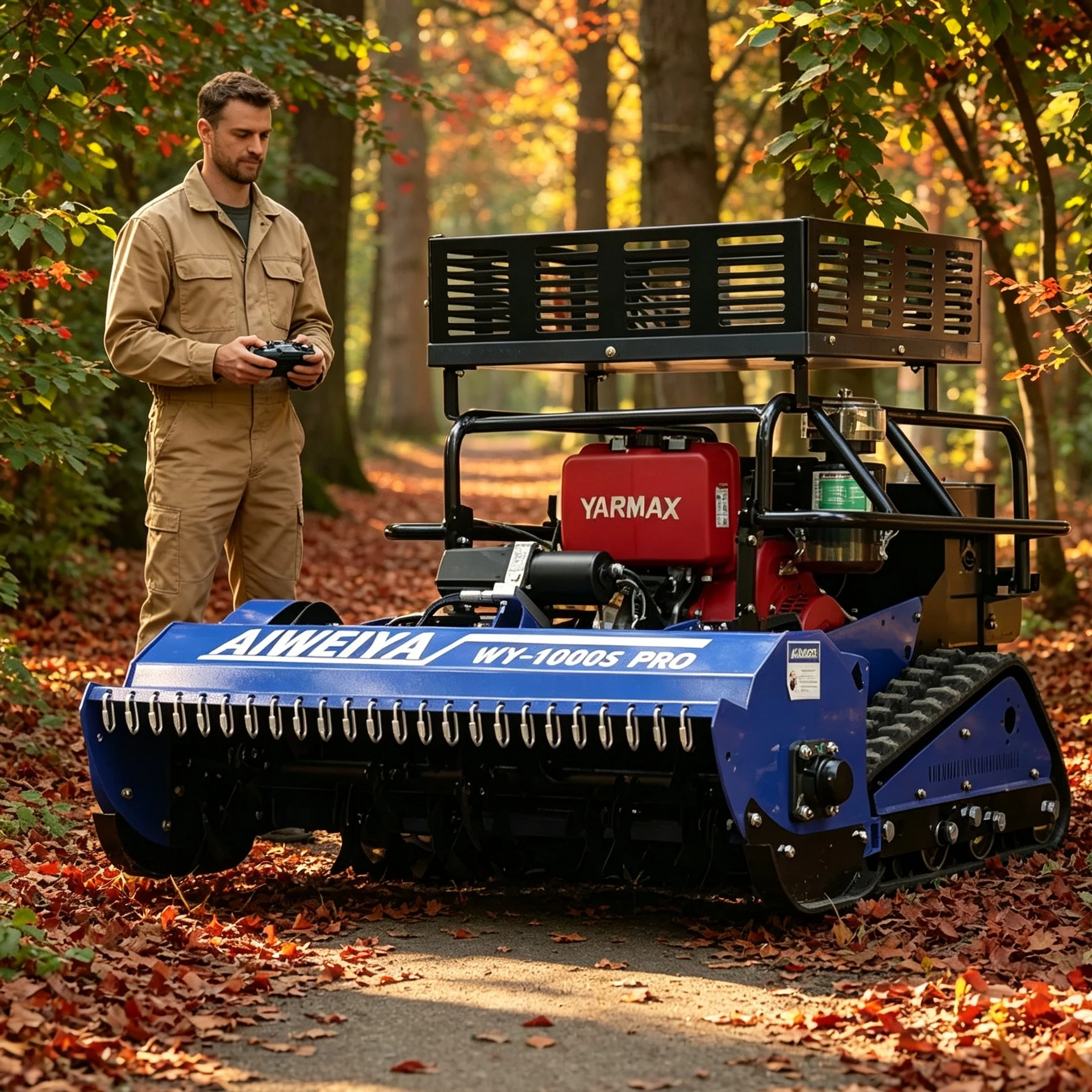 Customized intelligent robot lawn mower comes with display screen and optional color selection, well‑suited for villa courtyard