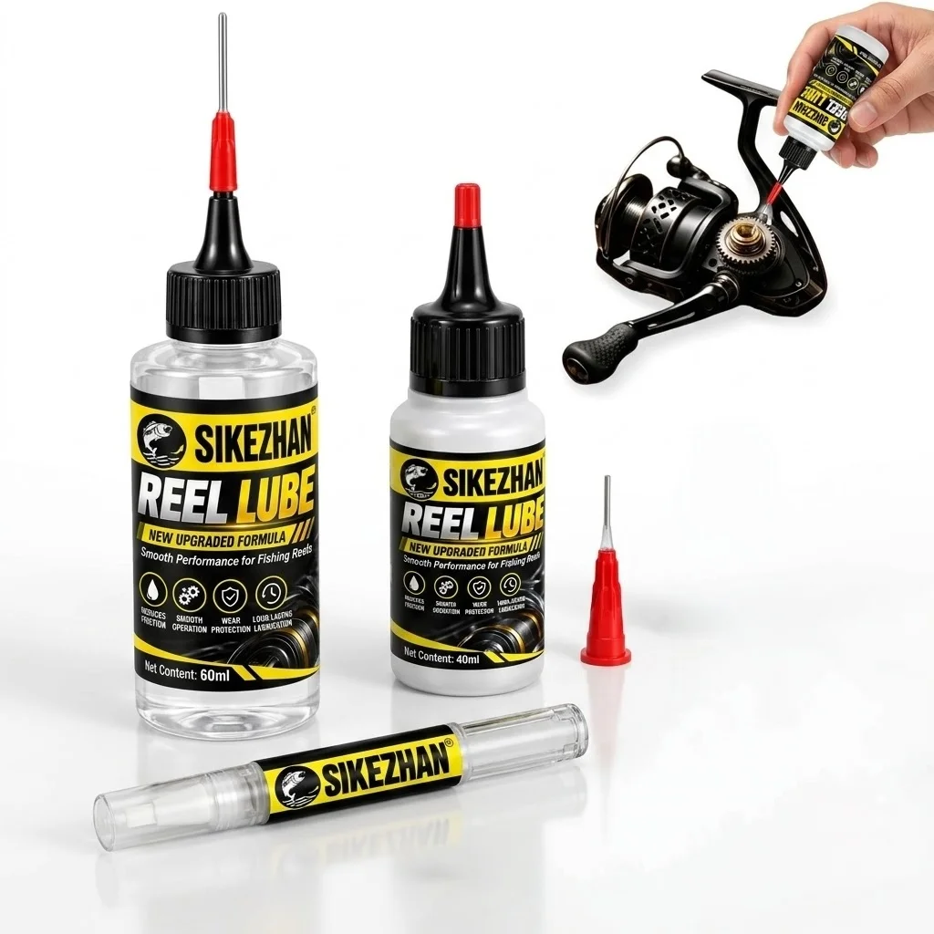 SIKEZHAN Fishing Reel Oil Lube Needle Applicator Synthetic Bearing Lubricant for Spinning Baitcasting Reels Tackle Maintenance