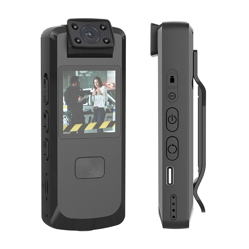 

1080P Mini Body Camera with LCD Screen Night Vision Body Camera 180 Degree Rotatable Lens Camcorder Sports DV Video Recorder