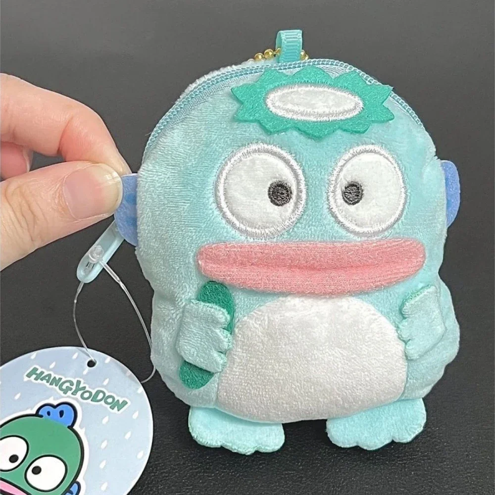 حقيقية Hangyodon Plushies Miniso لطيف أفخم سستة محفظة نسائية للعملات المعدنية أنيمي ألعاب من نسيج مخملي حقيبة يد المفاتيح اكسسوارات هدايا عيد الميلاد