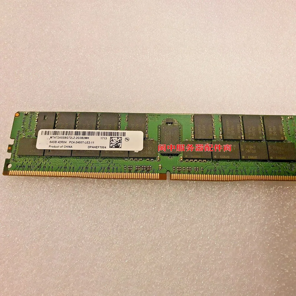 Server Memory for MT 64G 4DRX4 PC4-2400T MTA72ASS8G72LZ,1 piece