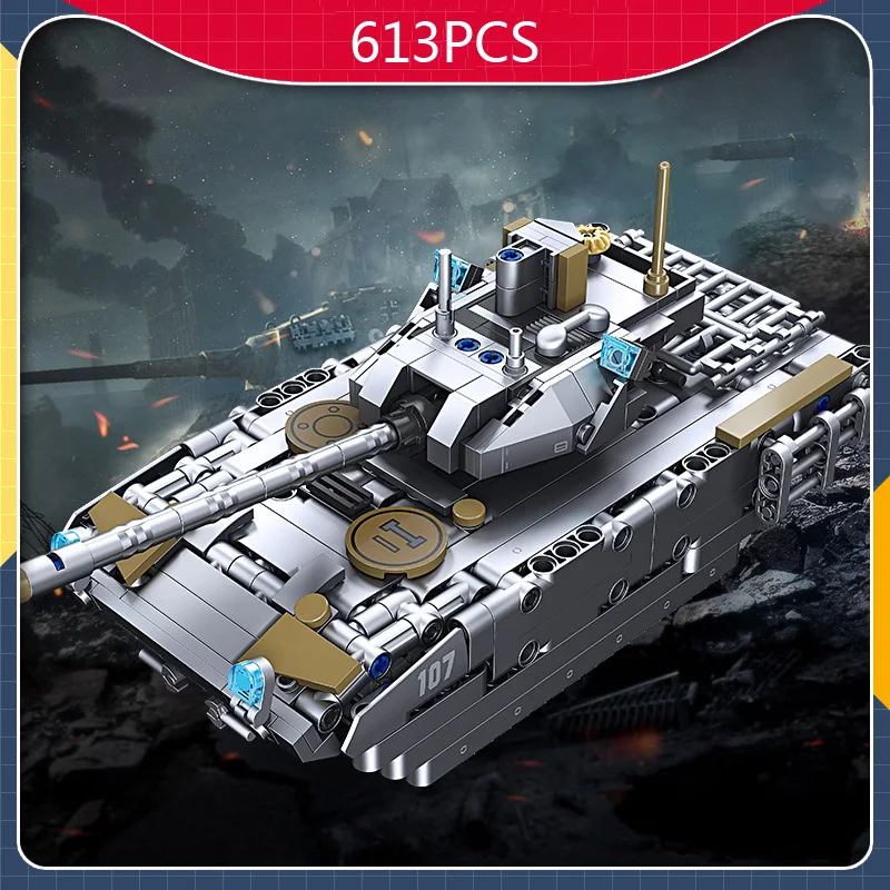 Véhicule militaire russe moderne Armata T-14 Armata, modèle de char de combat principal, bloc de construction, figurines de l'armée de la seconde guerre mondiale, jouets à assembler en brique