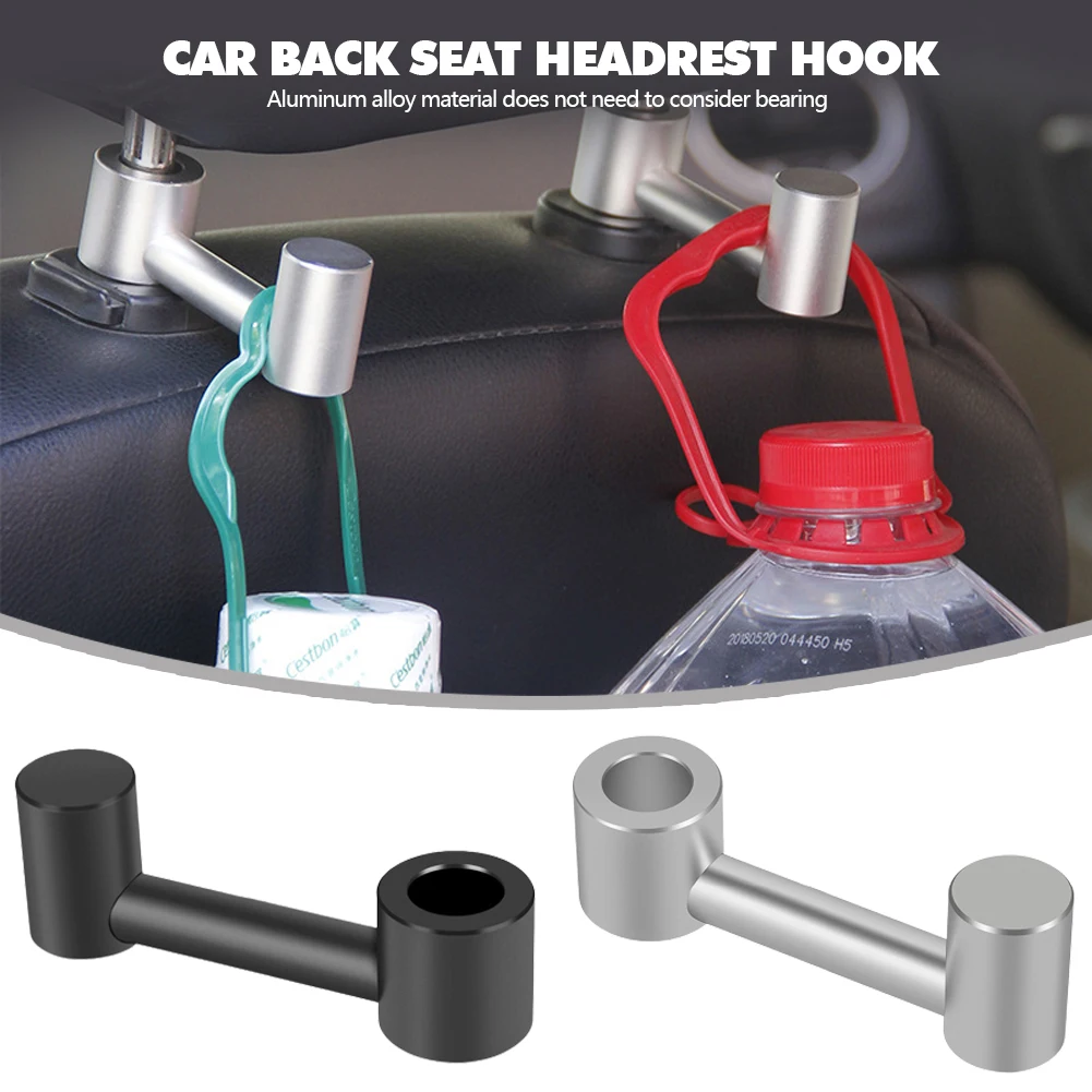 Aluminum Alloy Car Seat Headrest Hook for Auto Back Seat Organizer Hanger Storage Holder for Handbag Purse Bags Clothes Coats