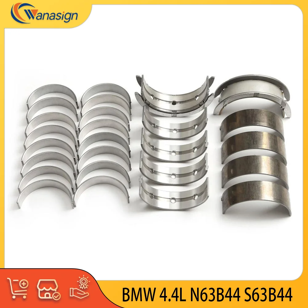 AUTO ENGINE PARTS Main & Rod Bearing Set For ALPINA BMW WIESMANN B5 B6 B7 5 6 7 X5 X6 GT MF4 4.4L V8 GAS 4.4T 2007-2024