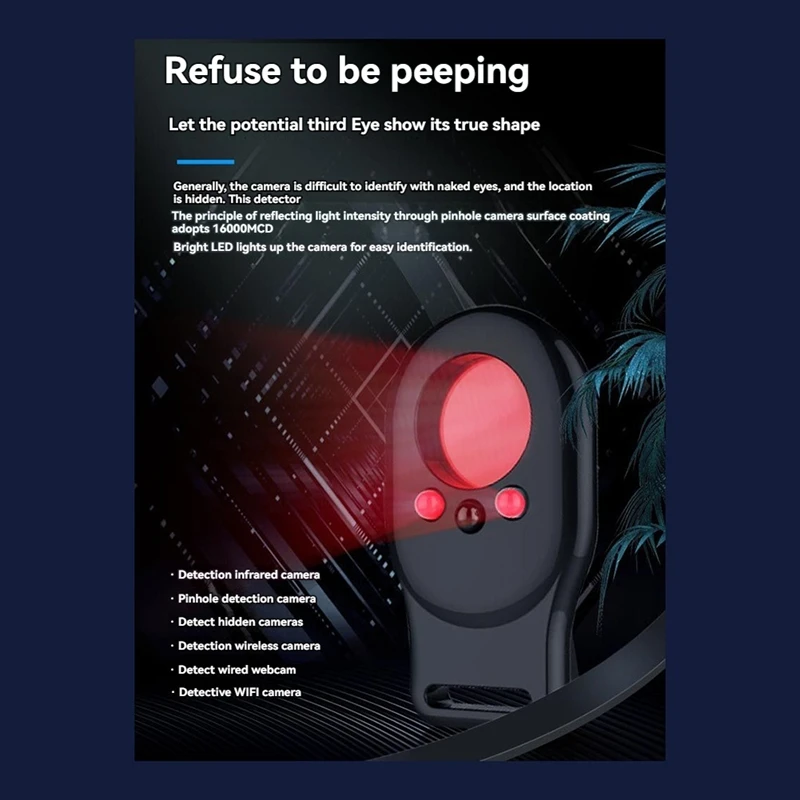 Anti-Theft   LED IR Alarm For Hotel, Rental, Outdoor Travel Anti Candid Camera Security Device