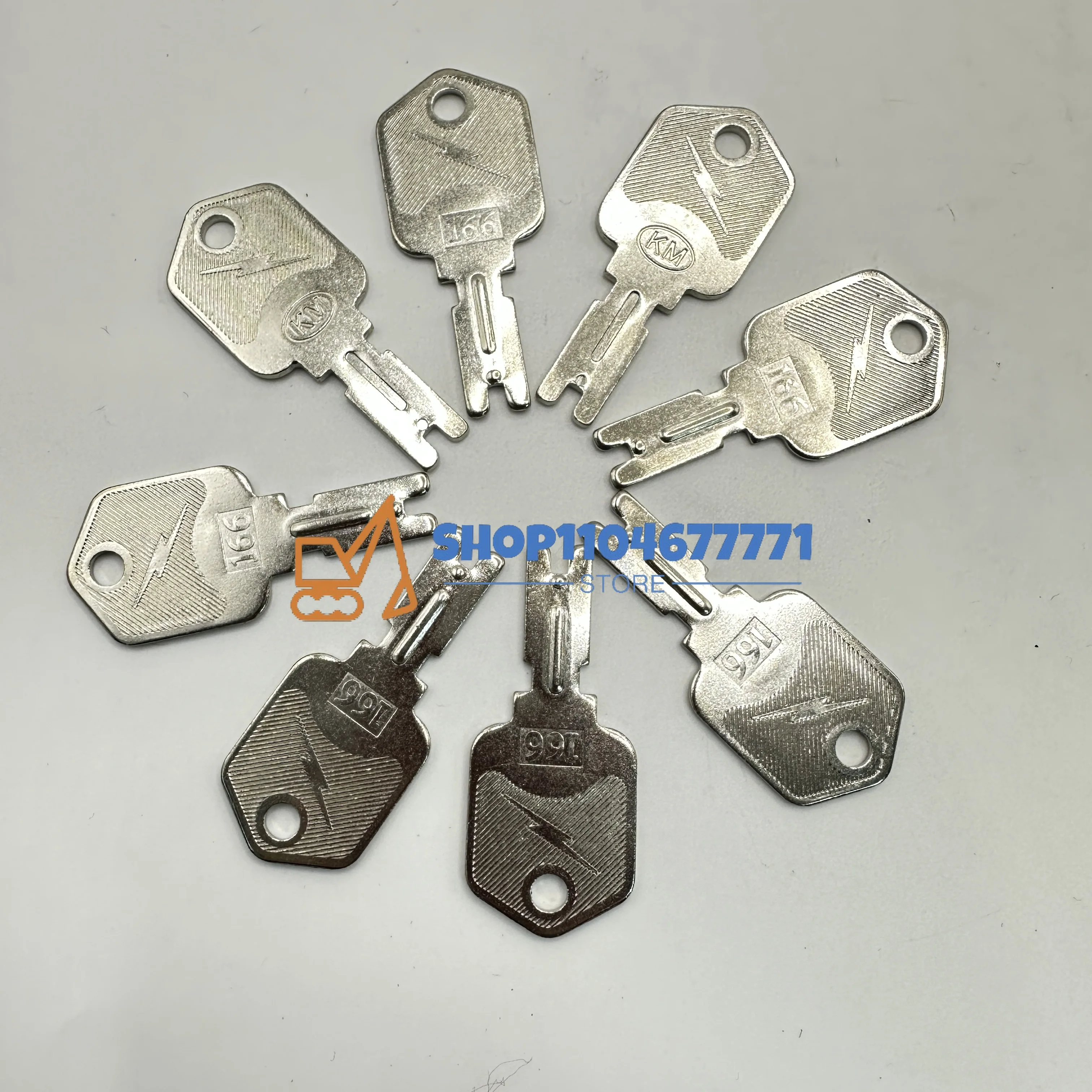Forklift Key for Clark 2PCS 166 186304 Yale Hyster Komatsu Gradall Gehl Crown  7738-4578 91033317 A214062 5133504 New