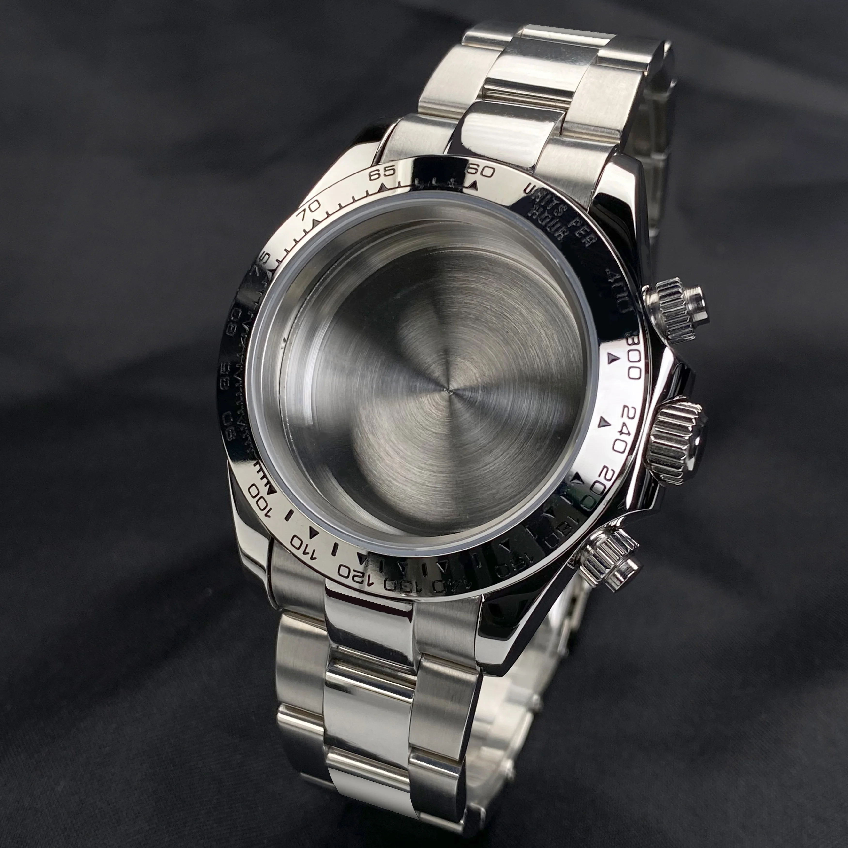 

High Quality 39mm VK63 Case Watch Case For Seiko mod Stainless Steel Watch Strap Fit VK63 Quartz Movement Watch Accessories