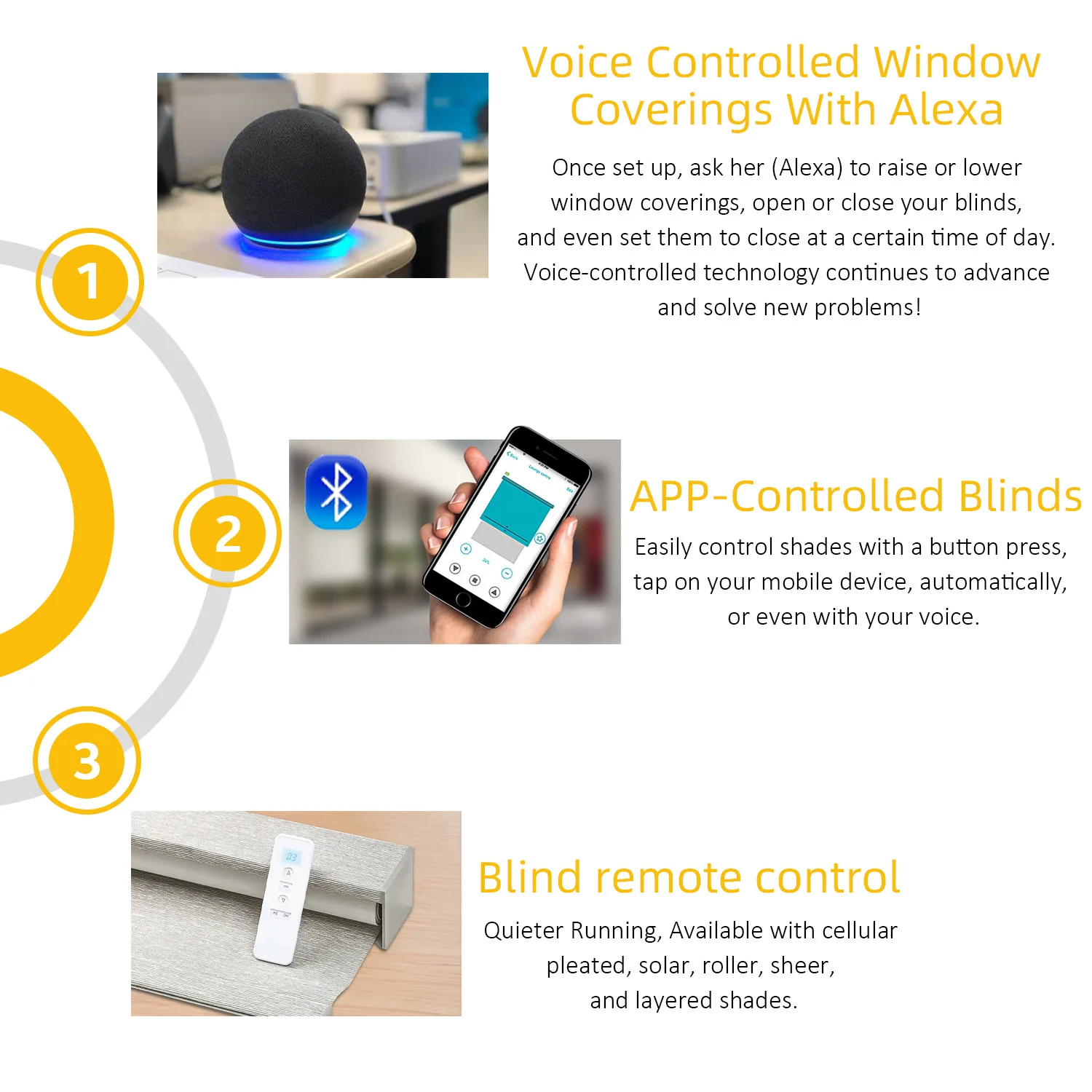 AM22-ES-EB Tubular Motor Bluetooth Electric Blinds，Remote Control Motor for 1-1/4\