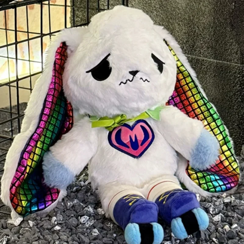 Plushie Dreadfuls Plush Rabbit Soft Stuffed Animal Anxiety Relief Emotional Comfort Companion For Adult With Custom Accessories