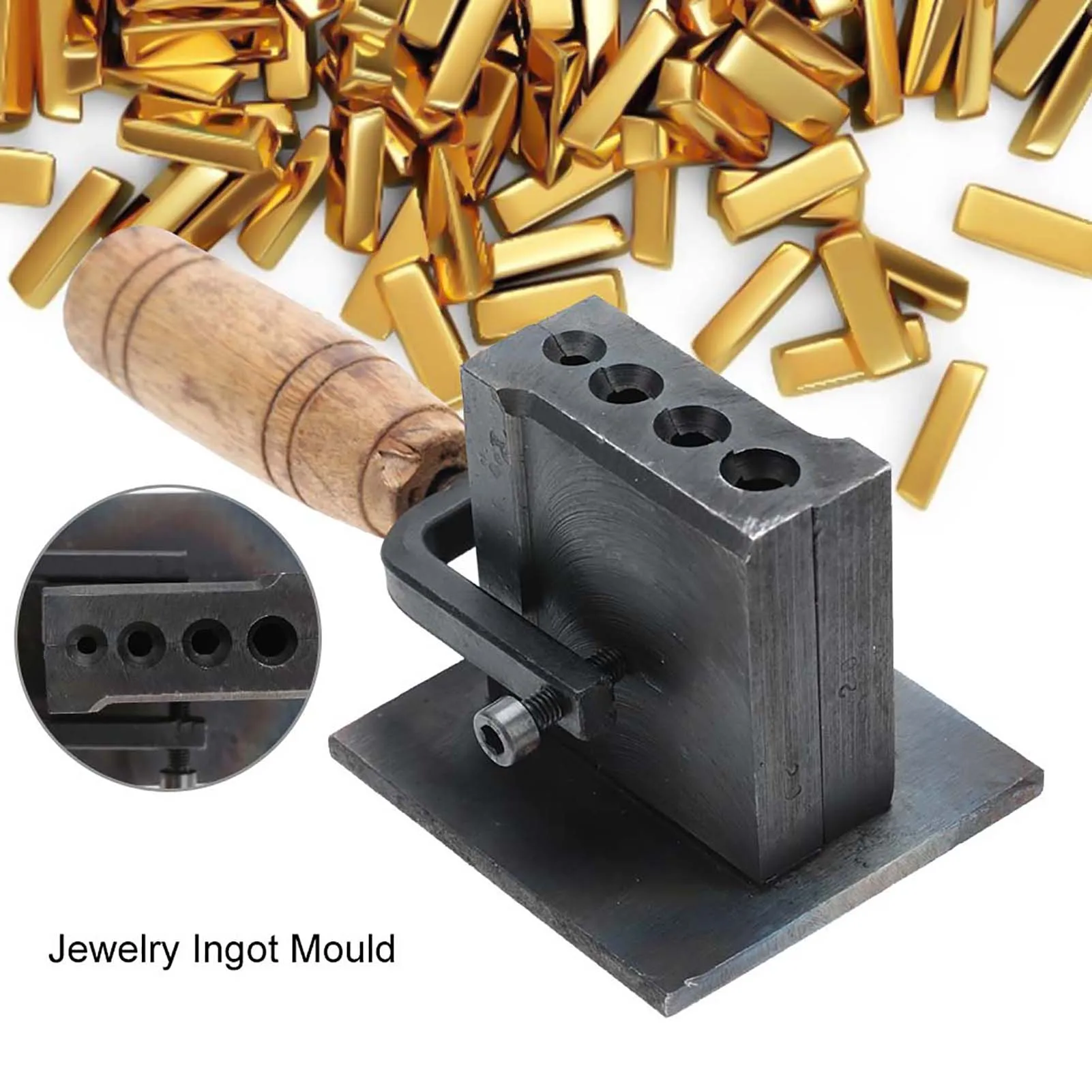 Jewelry Mold Jewelry Making Chisel Reversible Jewelry Ingot Mould Oil  Mold Making Tools for Sheet Bar Gold Silver Casting